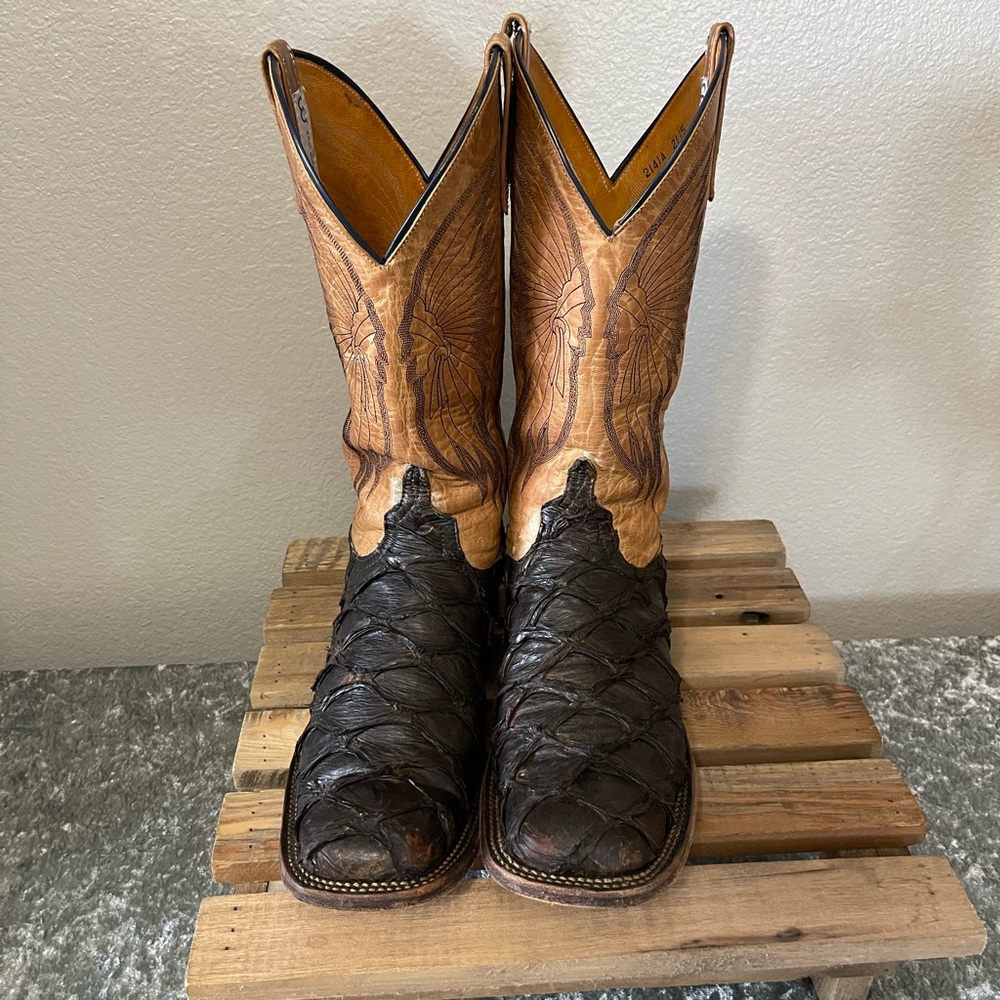 Anderson Bean Big Bass (Pirarucu) Western Cowboy Boots